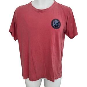 Fish Hippie Seersucker and Salt T-shirt. Coral color. Size Small
